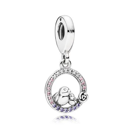 talisman pandantiv pandora mama si baby bird din argint