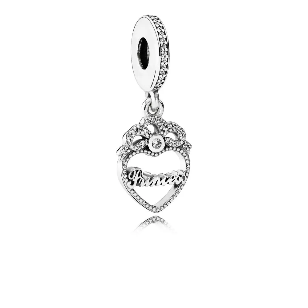 talisman pandantiv pandora printesa coroana inima din argint