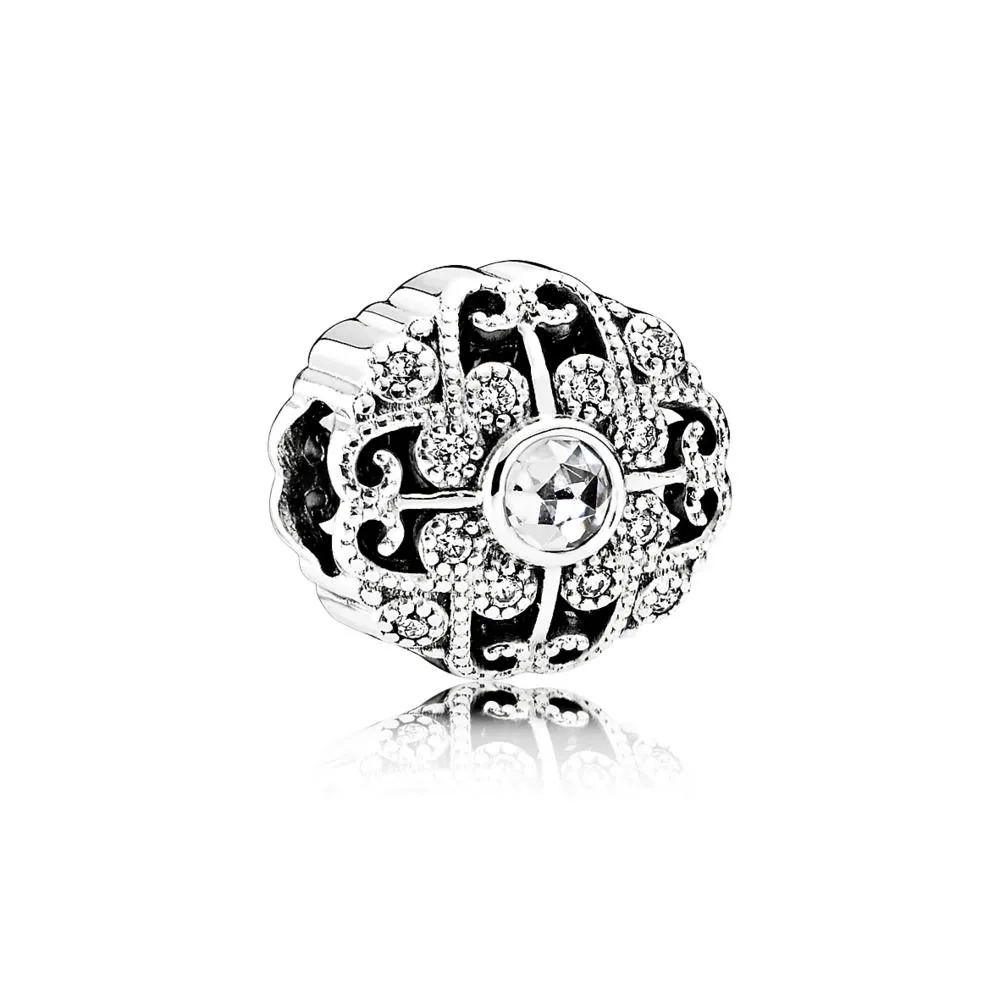 talisman pandora basm floare din argint
