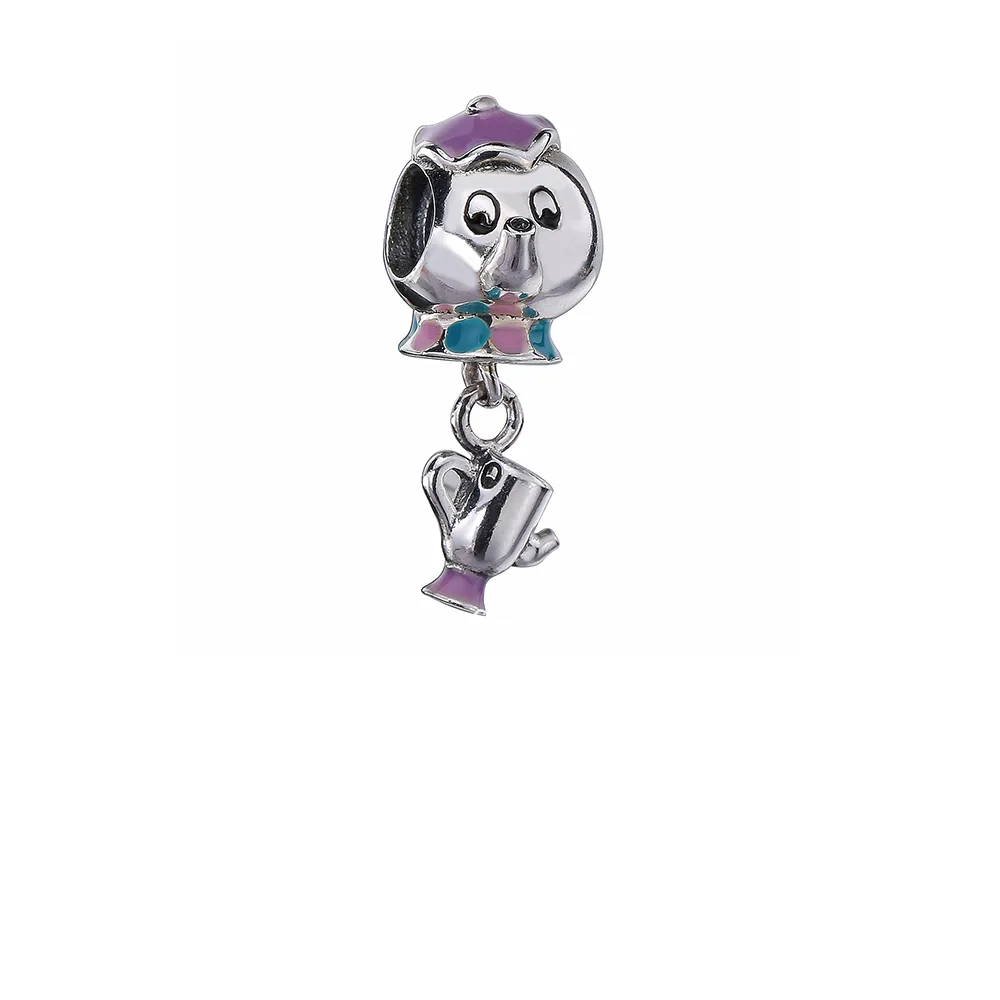 talisman pandora disney doamna potts & chip din argint