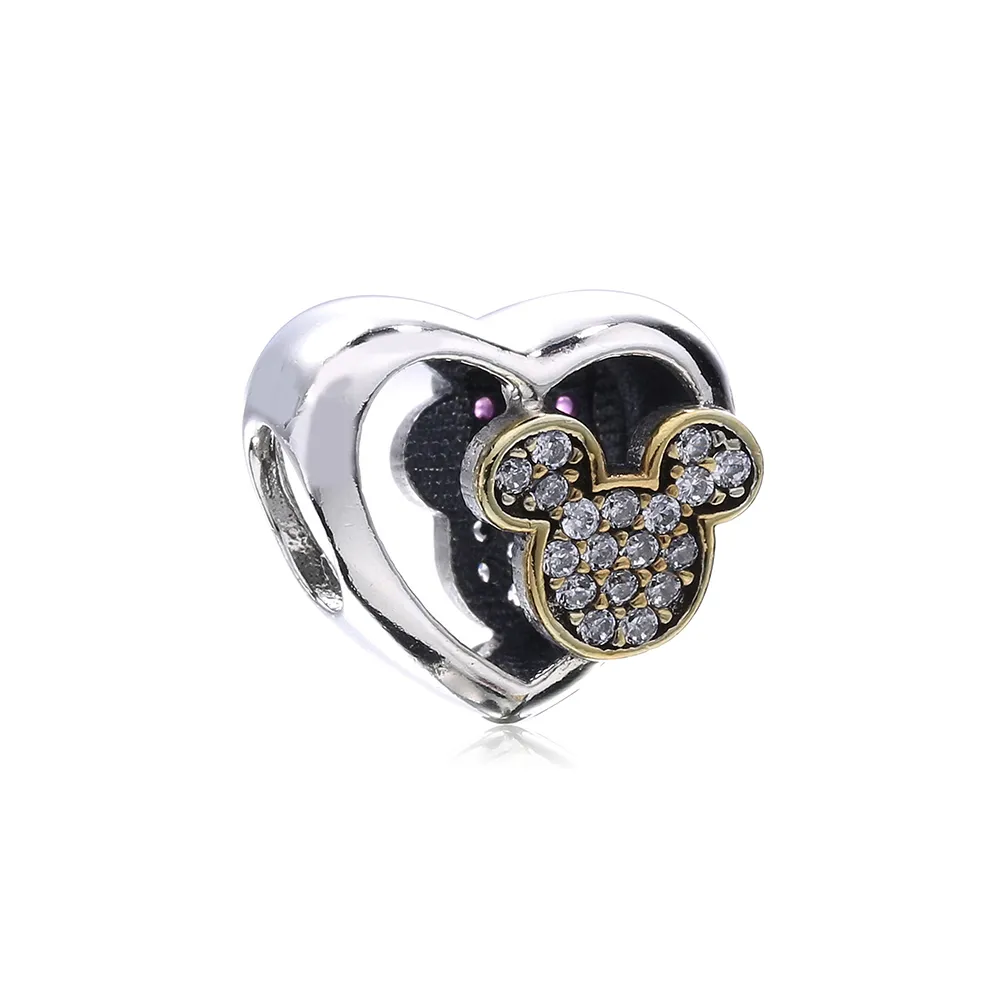 talisman pandora disney mickey & minnie din argint
