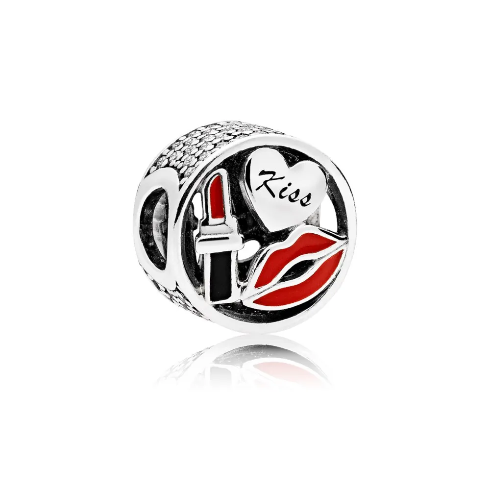 talisman pandora glamour sărut din argint