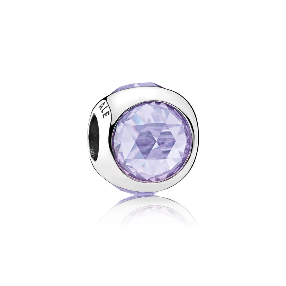 talisman pandora radiant droplet lavender din argint