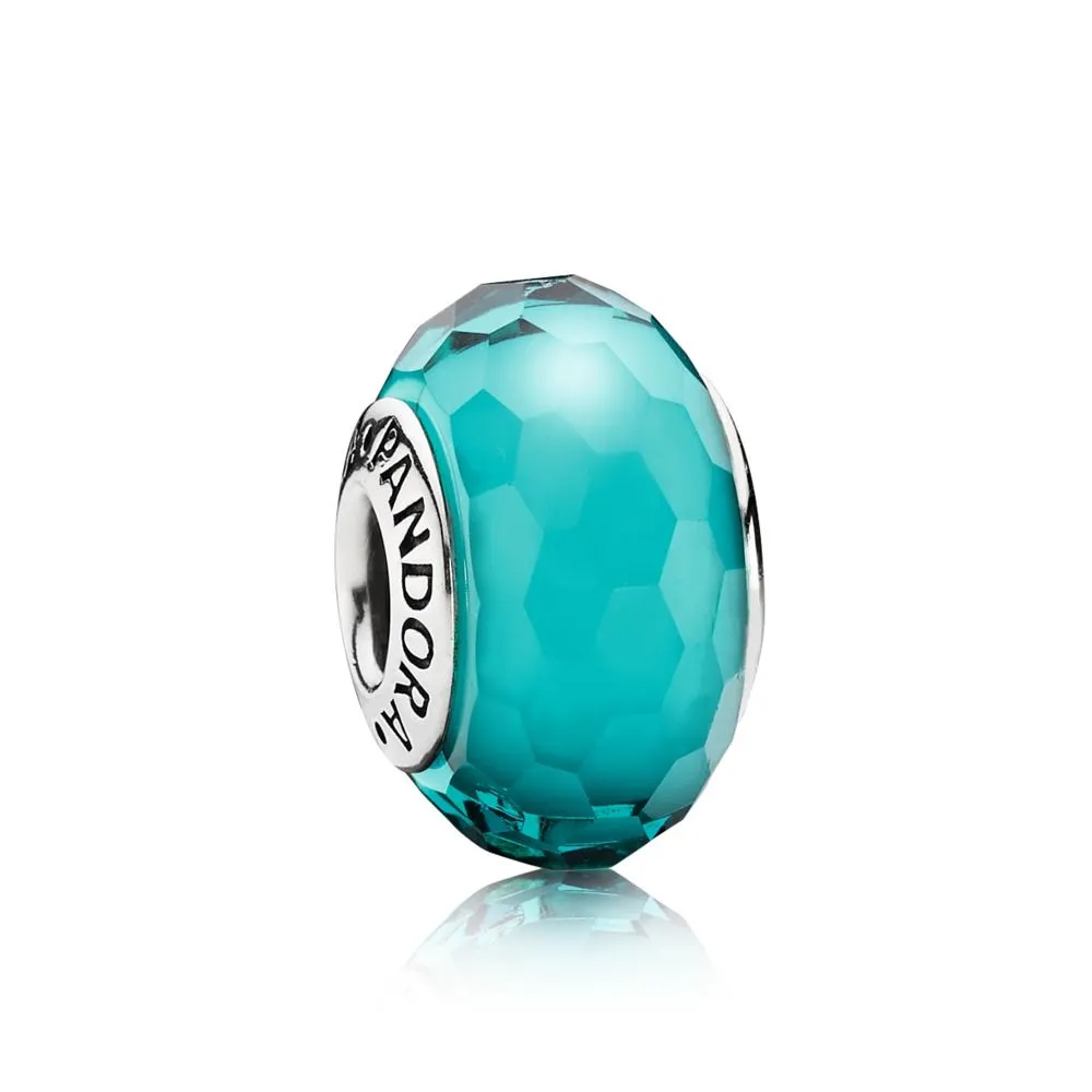 talisman pandora teal fata din argint