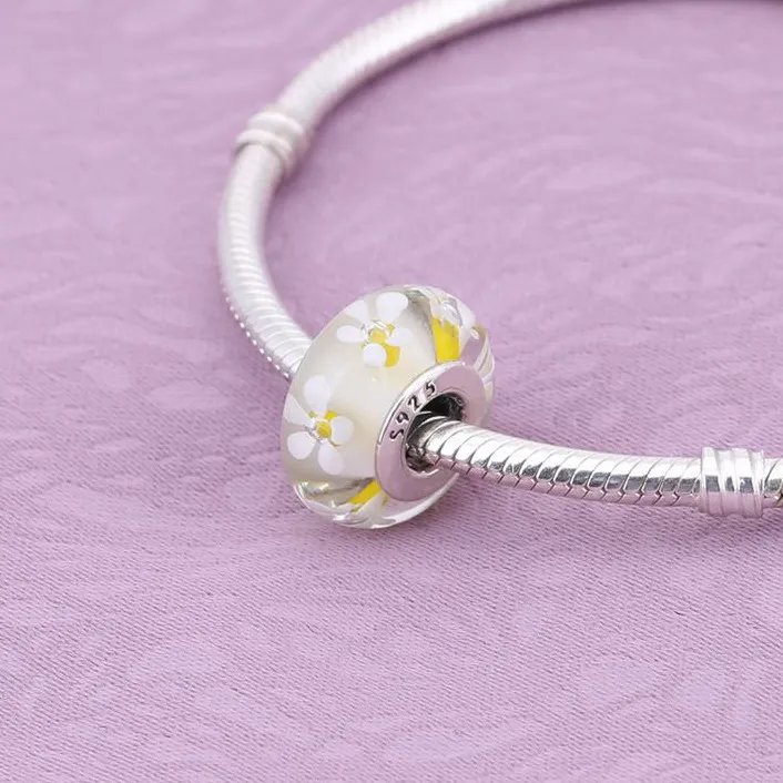 (imagine pentru) Talisman PANDORA, Wild Flower tribut din argint - Vizualizare 4