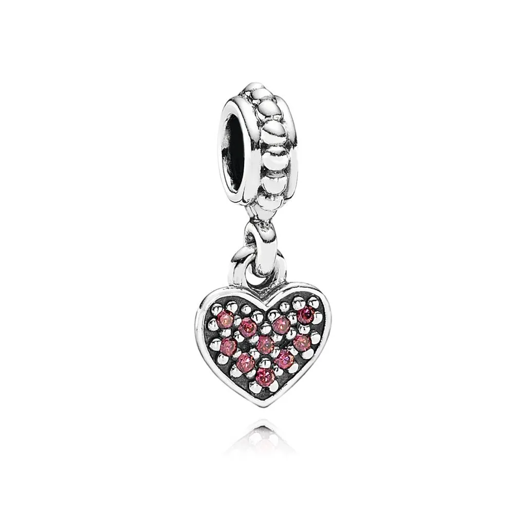 talisman pavé inimă roşie 791023czr talismane pandora