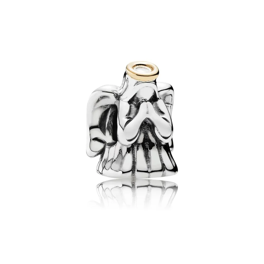 Angel silver charm with 14k - 791770 - Talismane PANDORA