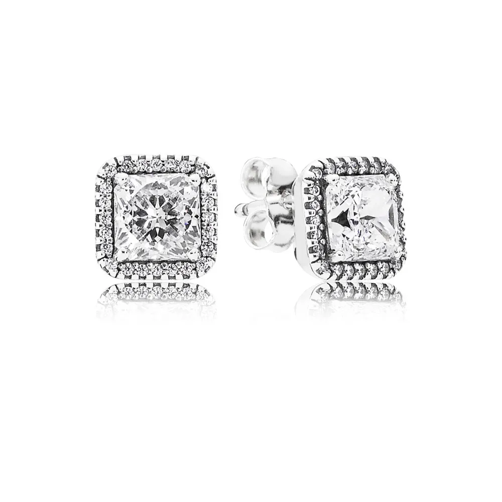 cercei de tip stud cu formă pătrată 290591cz pandora