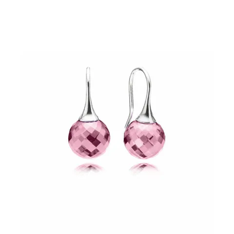 cercei din argint 925 cu zirconiu cubic roz 290552pcz cercei pandora