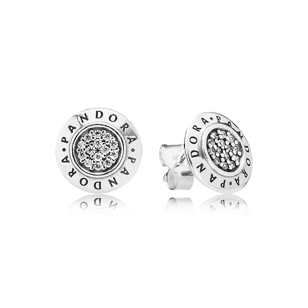 cercei din argint şi zirconiu cubic cu semnătura pandora 290559cz cercei pandora