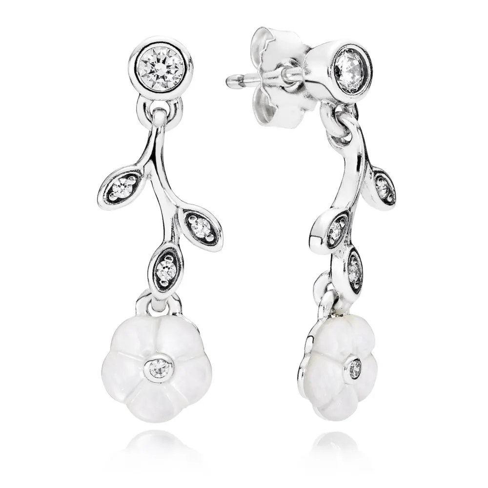 luminous florals drop earrings 290699mop cercei pandora
