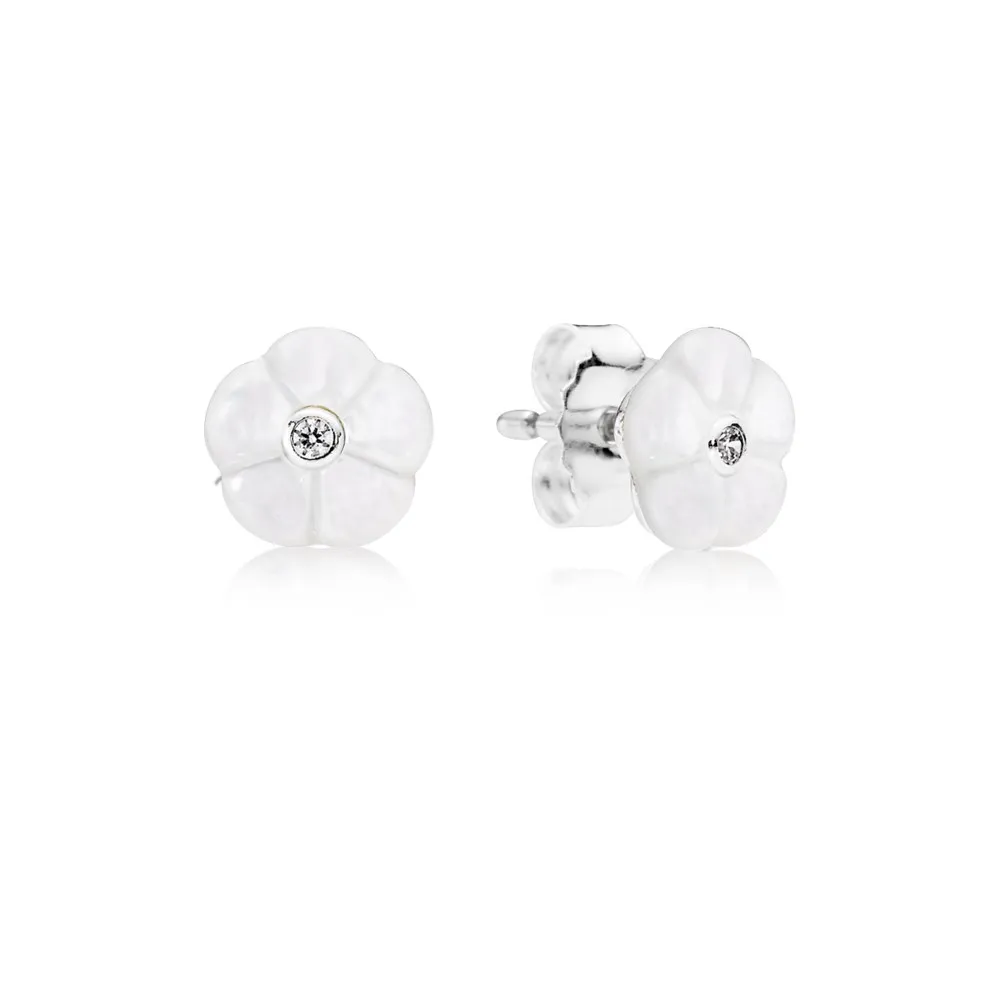 luminous florals stud earrings 290698mop cercei pandora