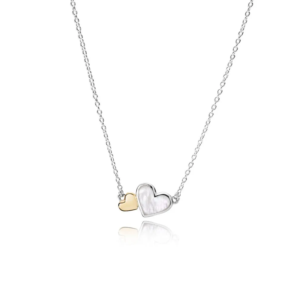luminous hearts necklace pandora