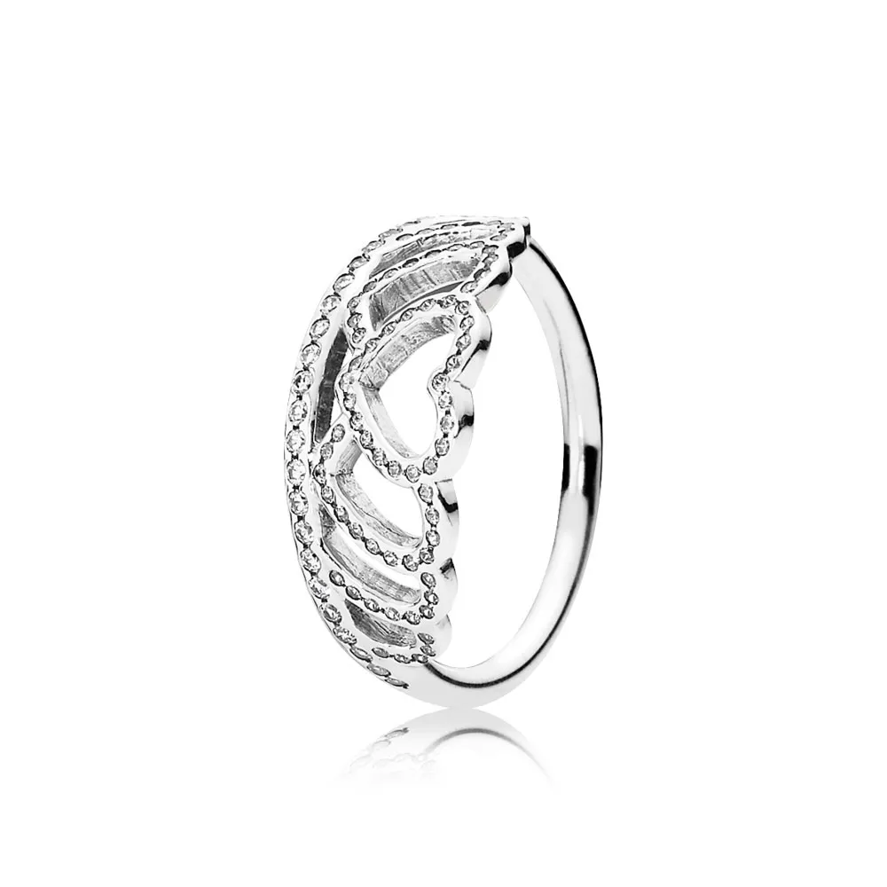 inel cu formă de tiară din argint 925 cu zirconiu cubic 190958cz inele pandora