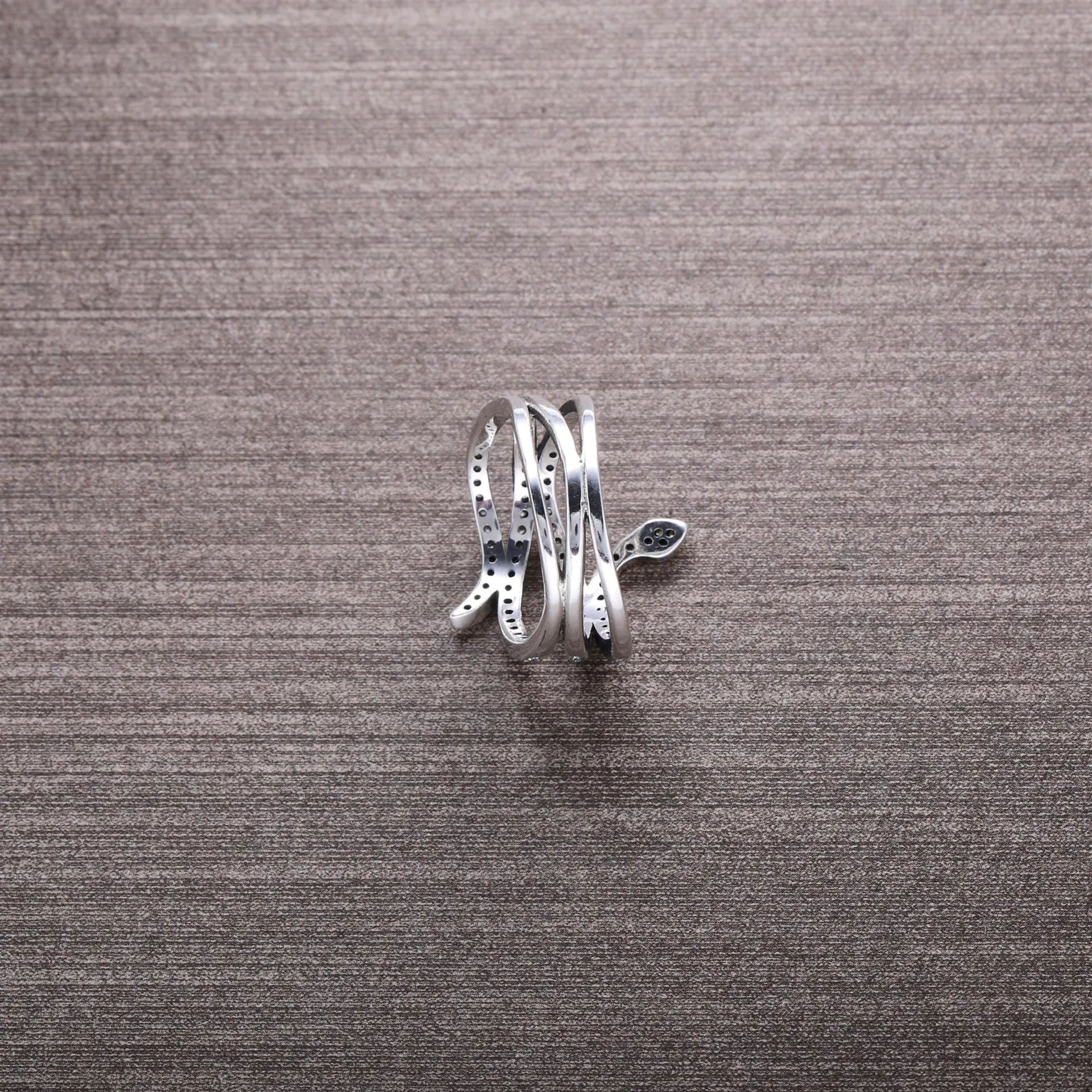 Inel cu şarpe din argint 925, cu zirconiu cubic - 190954CZ - Ine