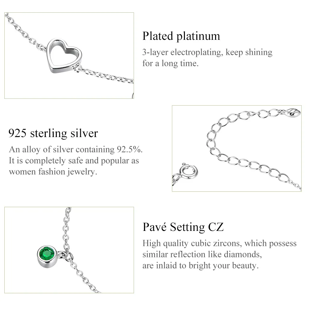 Brățară Tip Pandora Bile de inima din argint - SCB180