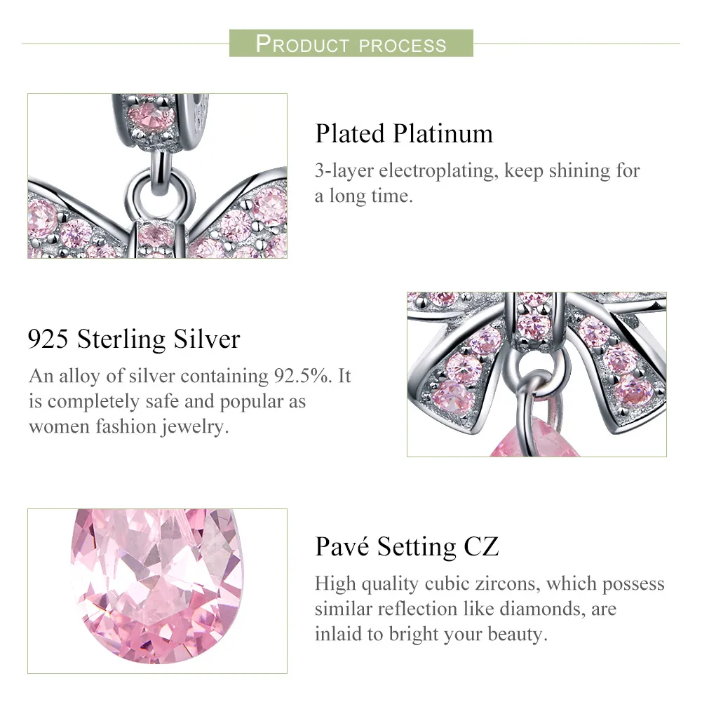 Talisman pandantiv Tip Pandora cu Arcul roz din argint - SCC1074