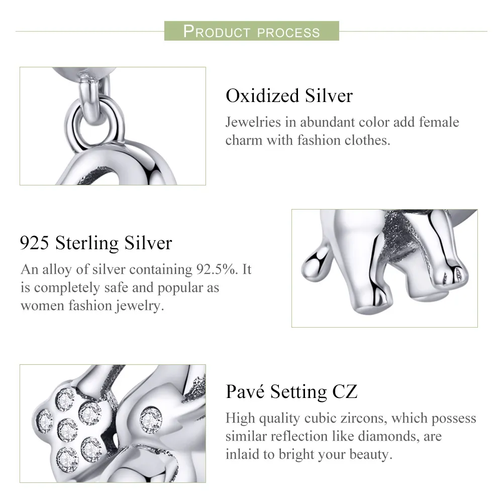 Talisman pandantiv Tip Pandora cu Fericit elefant din argint - SCC1059
