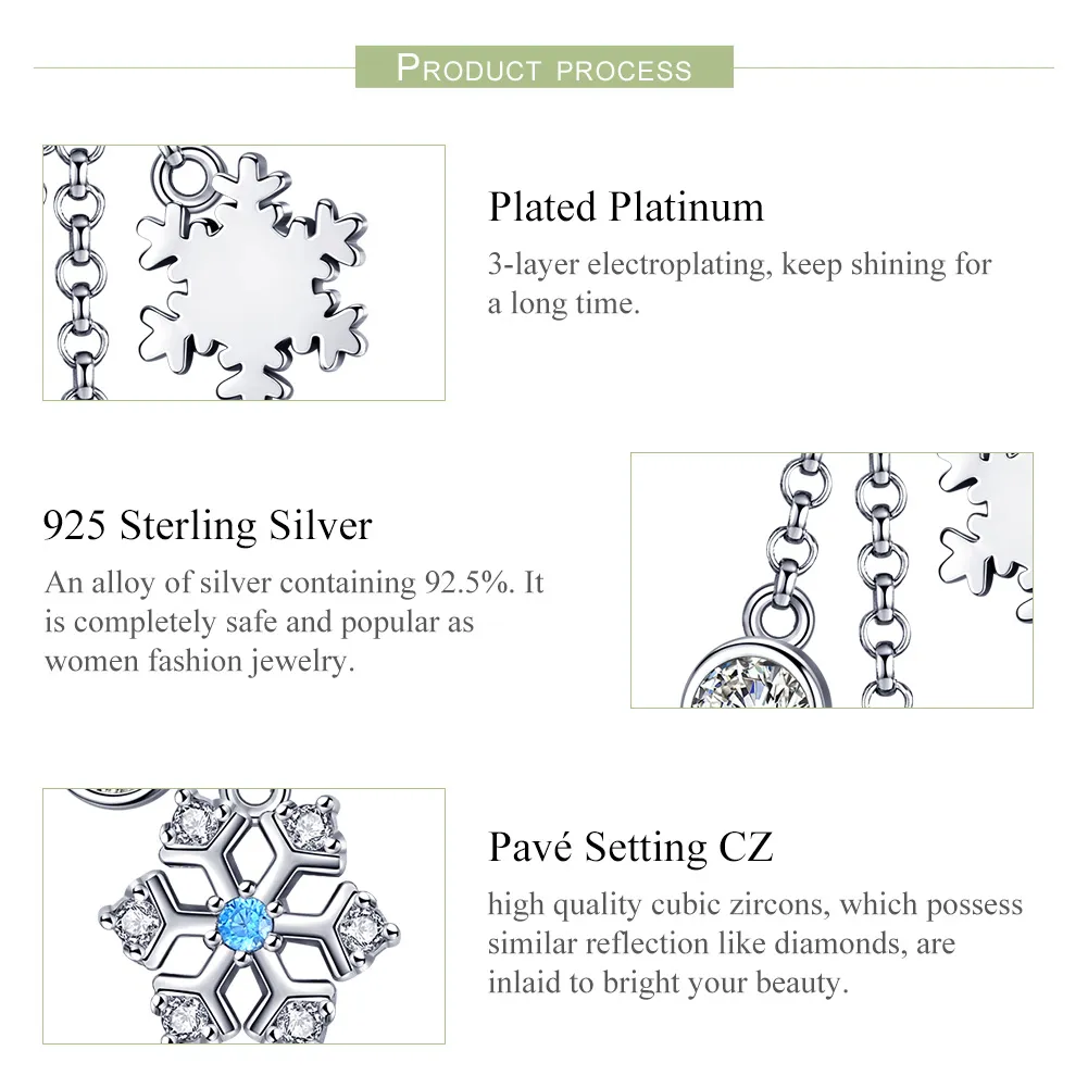 Talisman pandantiv Tip Pandora cu Fulg de nea din argint - SCC1020