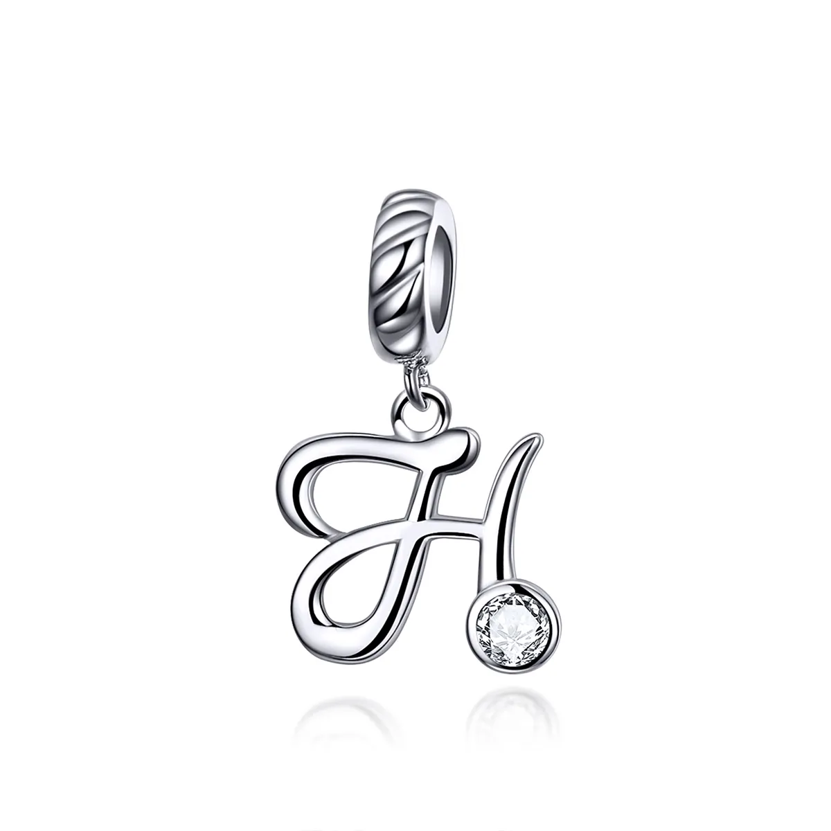 Talisman pandantiv Tip Pandora cu Litera H din argint - SCC1183-H