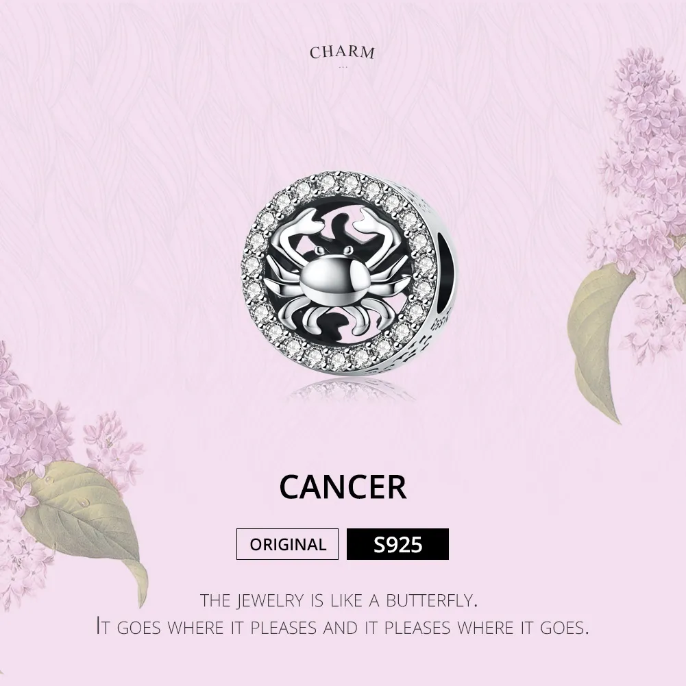 Talisman Tip Pandora Cancer din argint - SCC1213