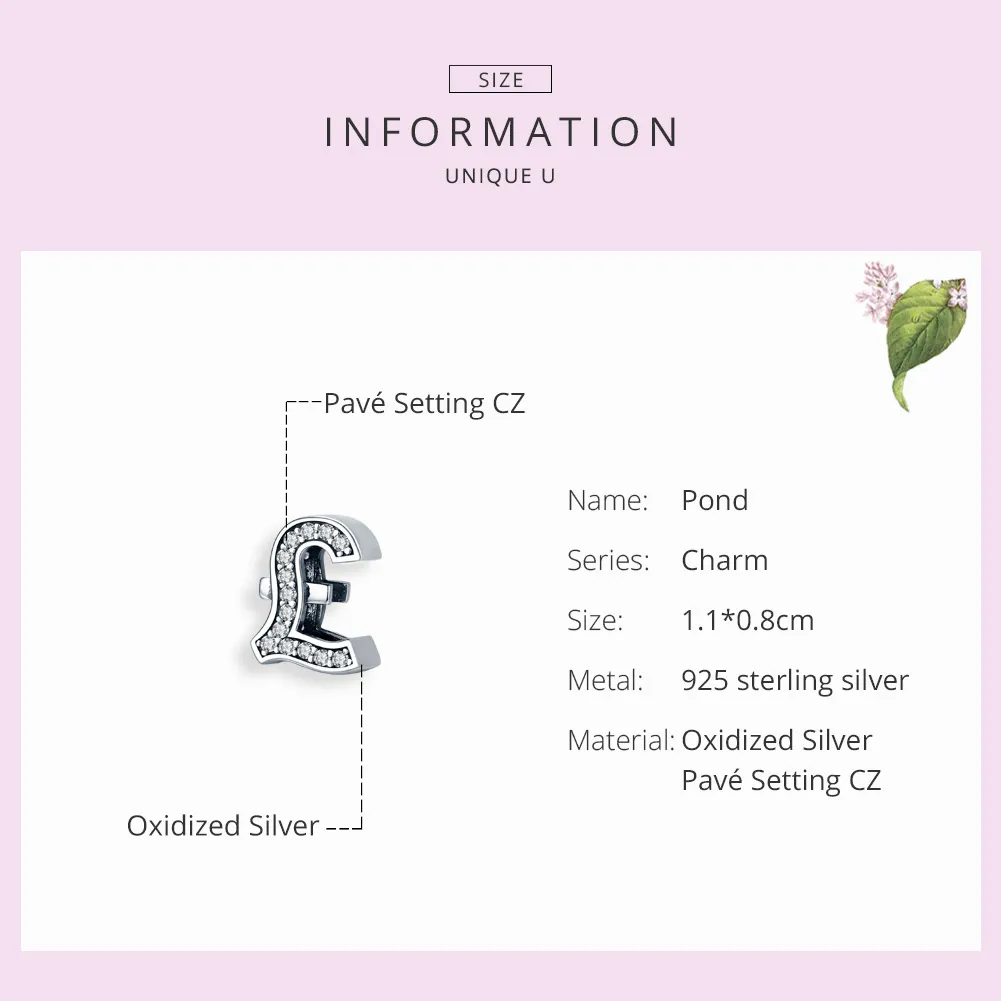 Talisman Tip Pandora Semnul lirei din argint - SCC1269