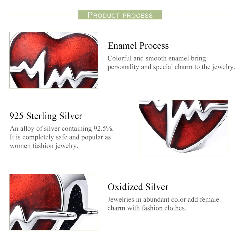 Talisman Tip Pandora Timpul bătăilor inimii din argint - SCC1151