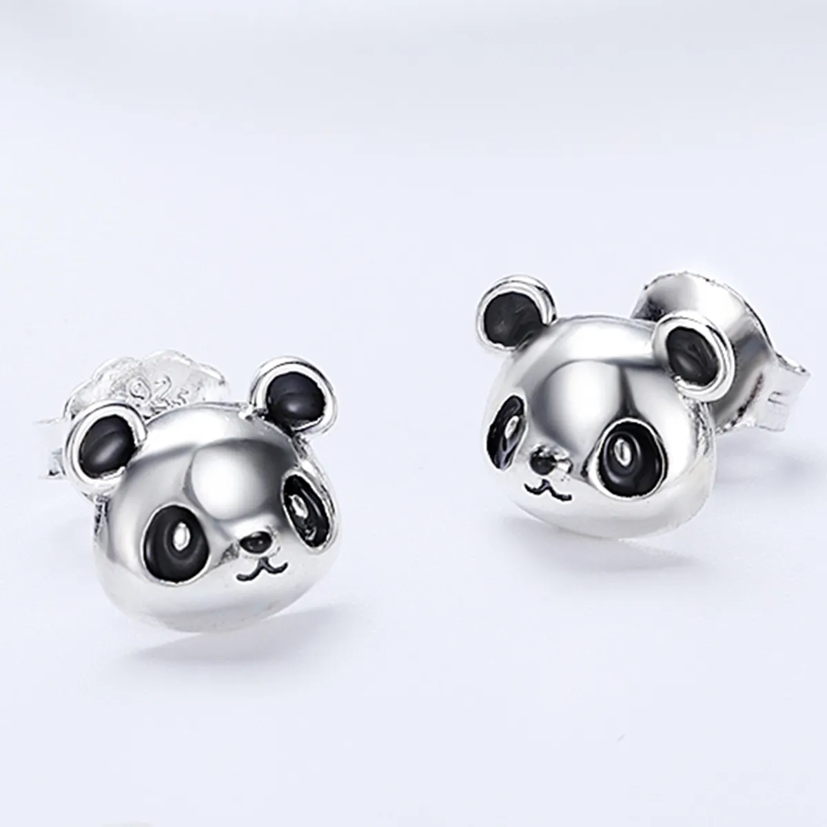 Cercei Tip Pandora cu Drăguț Panda din argint - SCE386