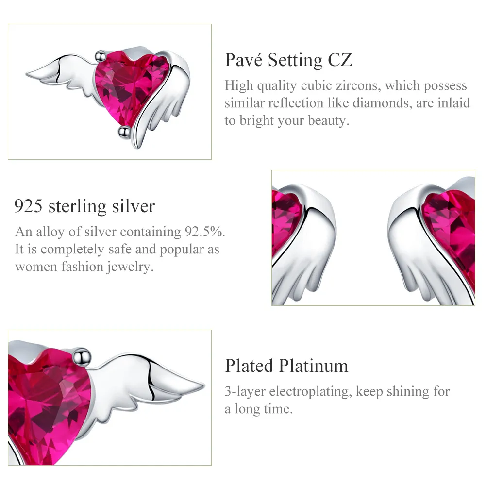 Cercei Tip Pandora cu Inima păzitoare din argint - SCE690