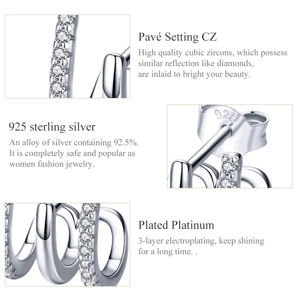 Cercei Tip Pandora cu Răsucire din argint - SCE585