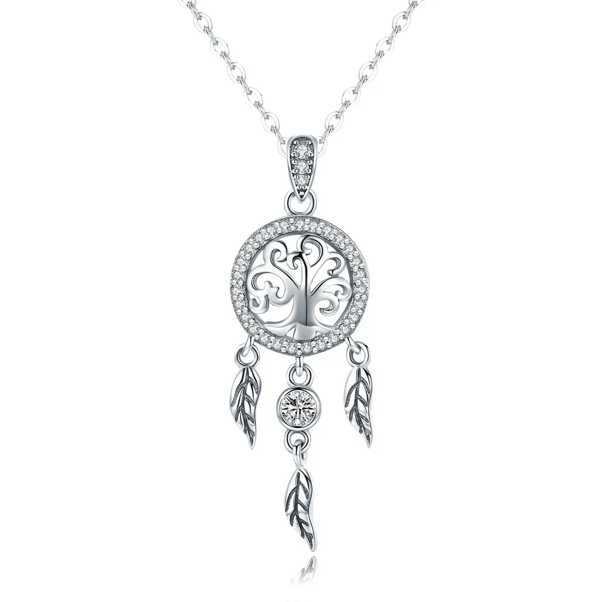 Colier Tip Pandora cu Arborele vieții Dreamcatcher din argint - SCN298