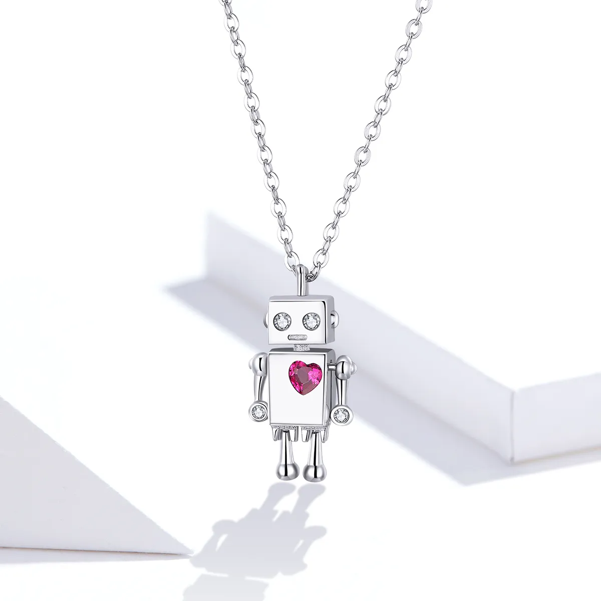 Colier Tip Pandora cu Robotul Iubirii din argint - SCN388