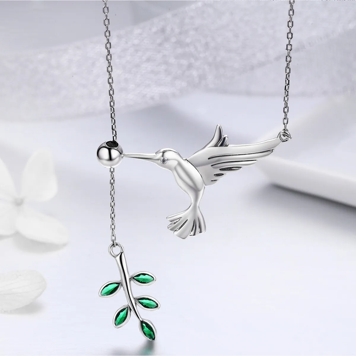 Colier Tip Pandora cu Salutări de la colibri din argint - SCN217