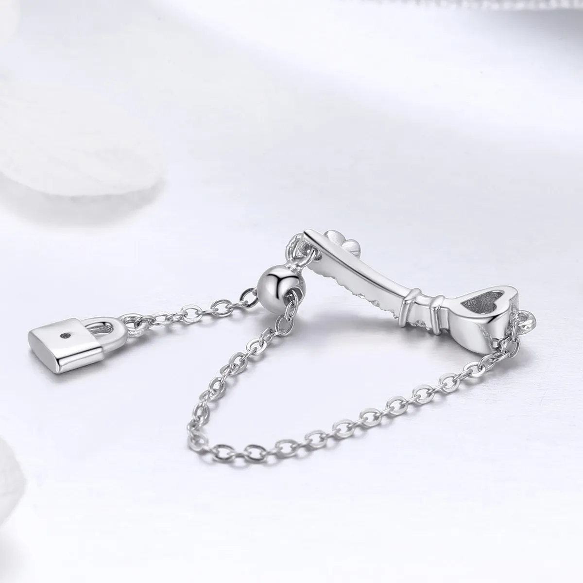 Inel Tip Pandora cu Cheia de blocare a inimii din argint - SCR425