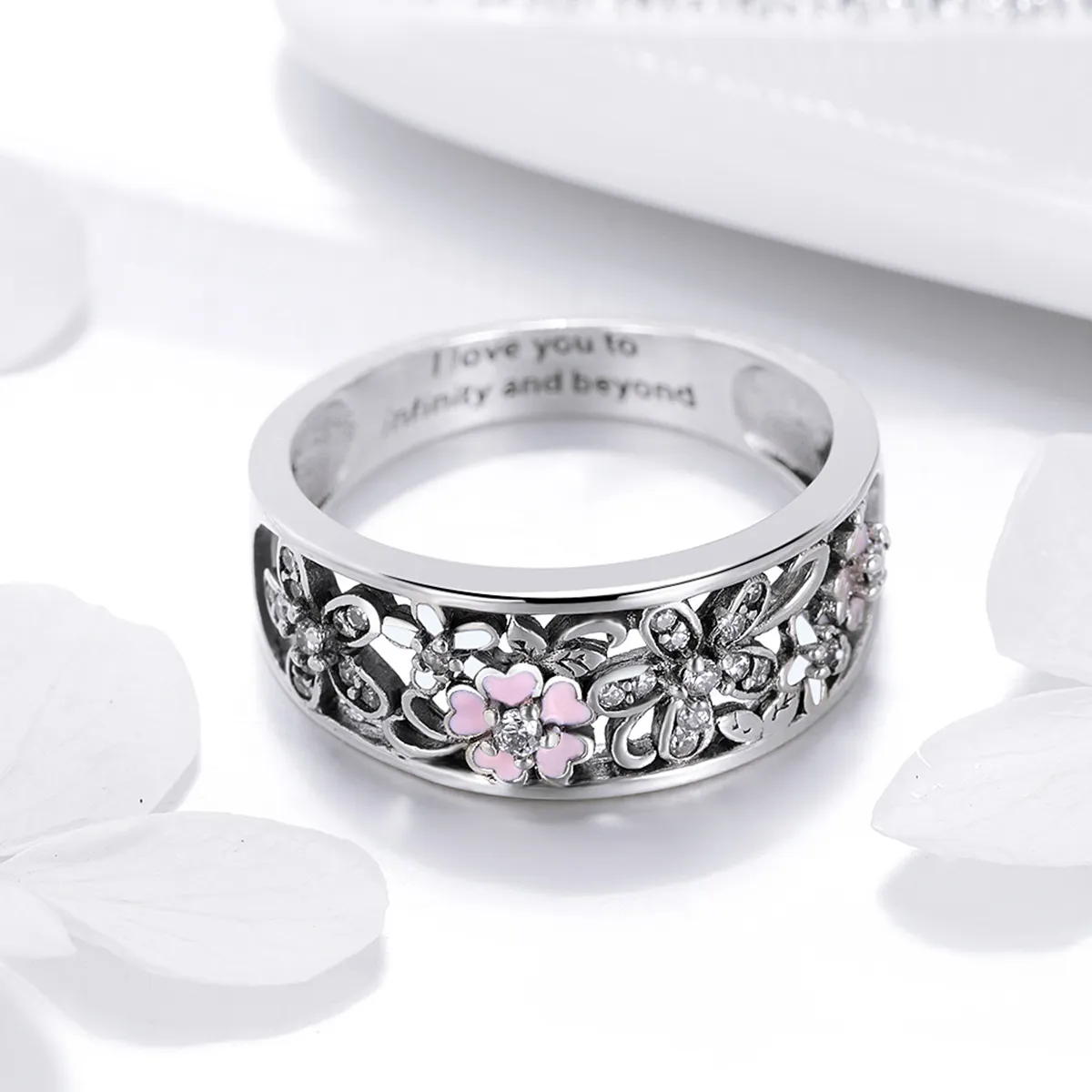 Inel Tip Pandora cu Dans de flori din argint - SCR390