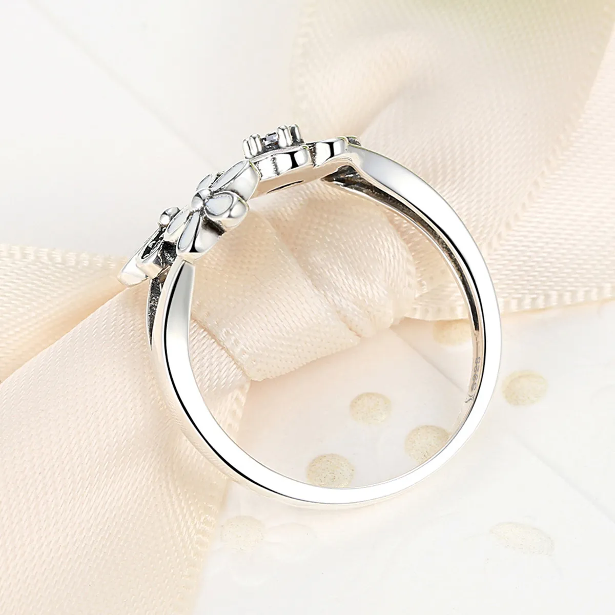 Inel Tip Pandora cu floare de cires din argint - SCR004
