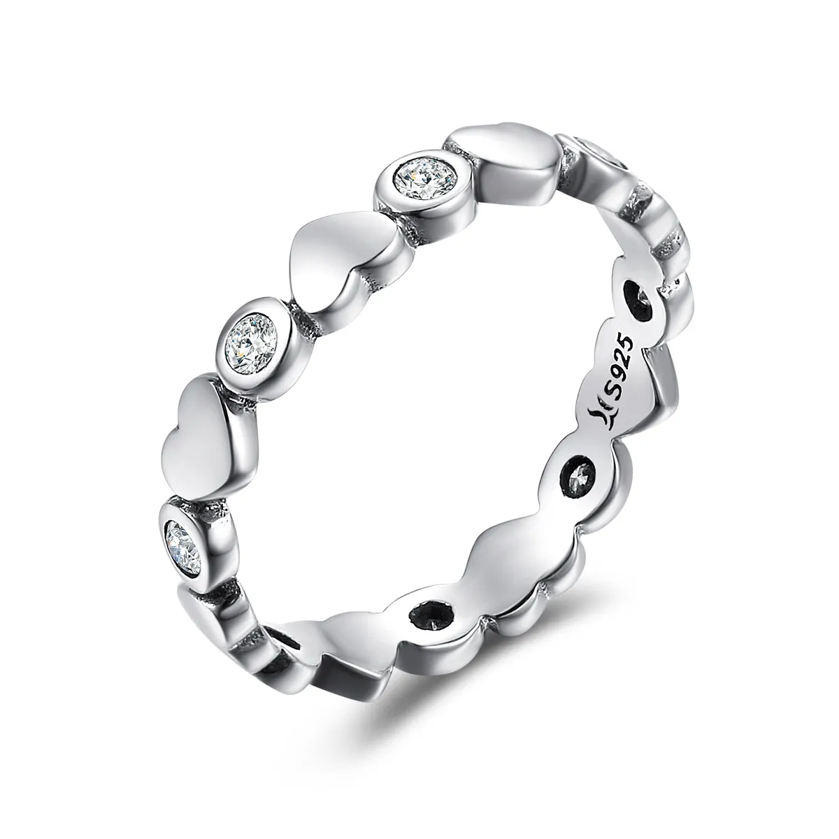 Inel Tip Pandora cu Inima mea este strălucitoare din argint - SCR164