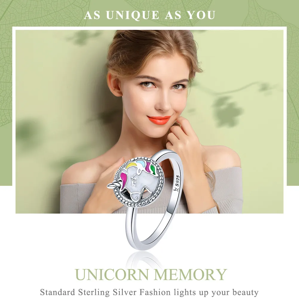 Inel Tip Pandora cu Memorie Unicorn din argint - SCR388